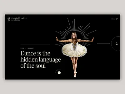 Minimal Dance Webpage academy ballet black dance experiment hero banner hero section landing landing design minimal minimalism minimalist ui uiux visual design web web design