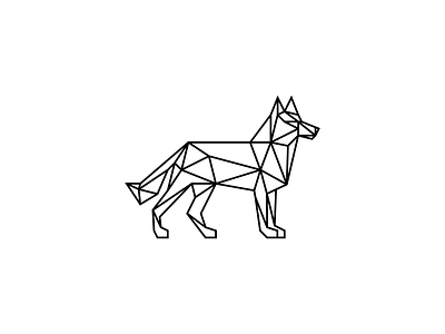 Dog animal branding classes dog dog logo geometic geometry icon identity illustration line art linework logo logodesign mark one line polygonal training training center wolf