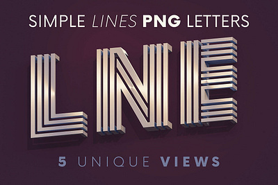 Simple Lines - 3D Lettering 3d digitalart lettering typography