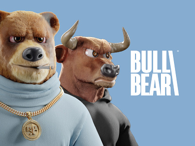 The Bull or Bear NFT Project Branding app branding design flat graphic design illustration logo ui website