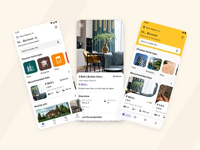 Homebuild App clean ui flat app house app landing page ui property app property landing page property mobile app property website
