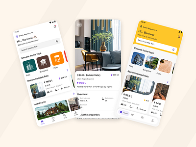 Homebuild App clean ui flat app house app landing page ui property app property landing page property mobile app property website