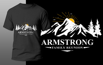 T-shirt Design Armstrong family reunion armstrong tshirt armstrong tshirt brand or company family reunion moden tshirt unique unique logo vector