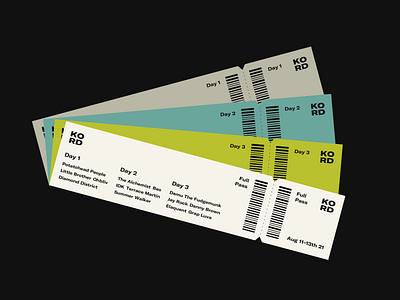 KORD artist branding brutalism brutalist concert festival graphic design music ticket typography ui