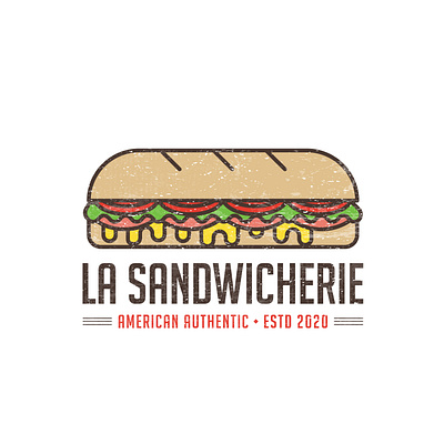 A vintage and retro logo design for a sandwich shop fast food fast food flyer fast food logo fast food menu fastfood food food logo graphic design graphicdesigner illustration logo logo designer logodesigner sandwich sandwiches