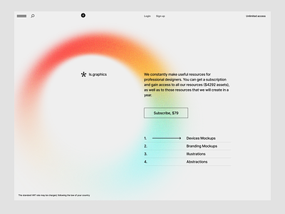 ls.graphics – Unlimited Access grid landing page layout minimalism minimalistic ui