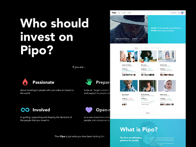 Crowdfunding Platform Pipo - Redesigned - Main Pages clean website crowdfunding crowdfunding platform landing page minimal modern modern website people ui ui design user interface ux ux design web design website design