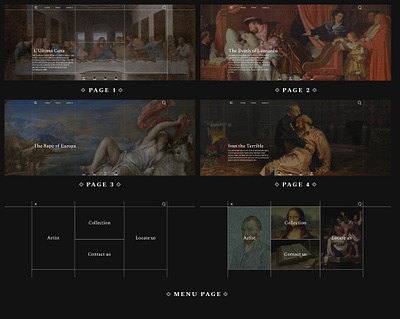 Online Museum art design flat graphic design hover minimal ui ux web website