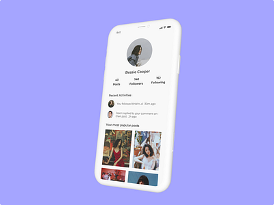 DailyUI006-Profile Page app beginner dailyui design designer designs figma shot ui uidesign