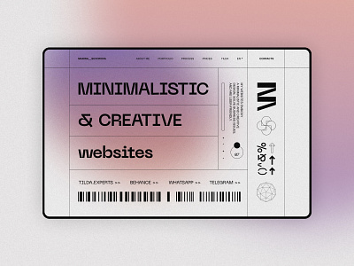 Desktop Version | Web Designer Website branding creative design minimal personal website tilda typography ui ux web website website design