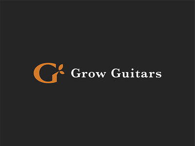 Grow Guitars branding design graphic logo type typography vector