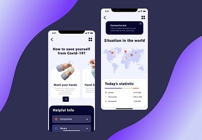 covid app app app design covid19 design ios minimal ui ux vector