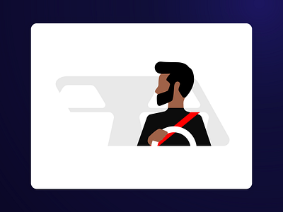 AXA | Uber Illustrations auto car driver illustration insurance passenger product design seatbelt uber ui webdesign