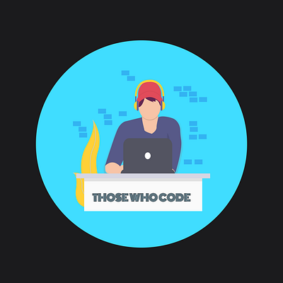 THOSE WHO CODE LOGO code creative design illustration logo minimal ui ux