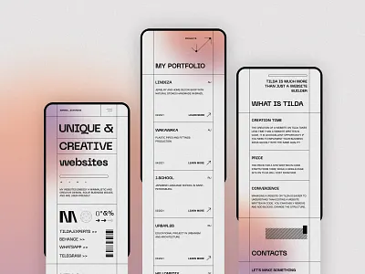 Mobile Version / Web Designer Website branding creative design minimal personal website tilda ui ux web website design