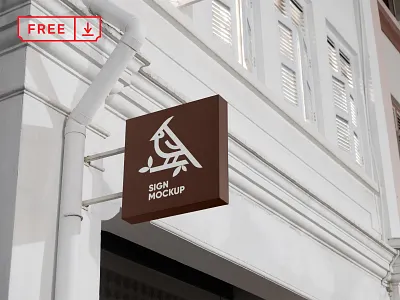 Free Elevation Sign Mockup branding design download elevation font free identity logo mockup psd sign typography