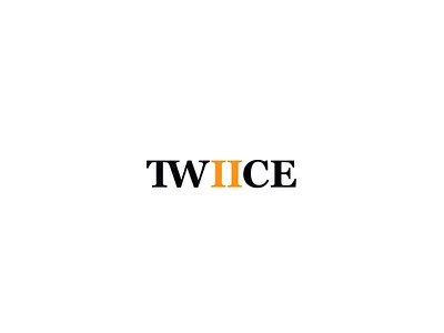 Twiice logo branding colorful design elegant design fashion flat geometric design logo minimal typography