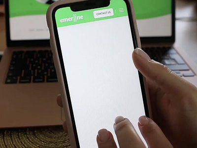 Emerline corporate site mobile version animation microinteraction motion principle
