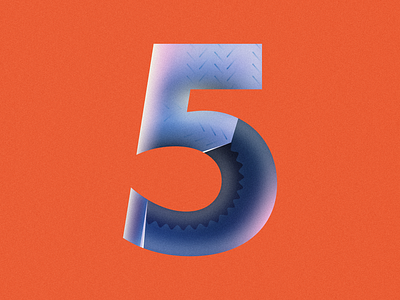 5 Gum • 36 Days of Type 2d 36 days of type 36daysoftype 5 gum chewing gum design flat food gradient gum gum stick gum wrapper illustration minimal number 5 typography vector