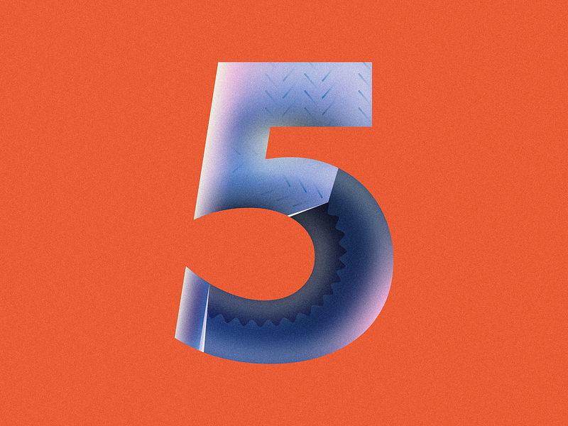 5 Gum • 36 Days of Type 2d 36 days of type 36daysoftype 5 gum chewing gum design flat food gradient gum gum stick gum wrapper illustration minimal number 5 typography vector