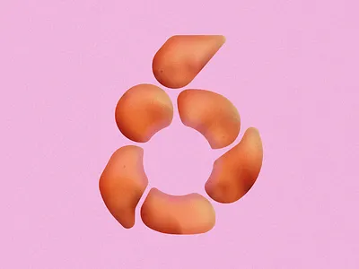 6 Piece Nugget • 36 Days of Type 2d 36 days of type 36daysoftype 36daysoftype08 alphabet chicken chicken nugget chicken nuggets design fast food flat food gradient illustration mcdonalds minimal nuggets number 6 typography vector