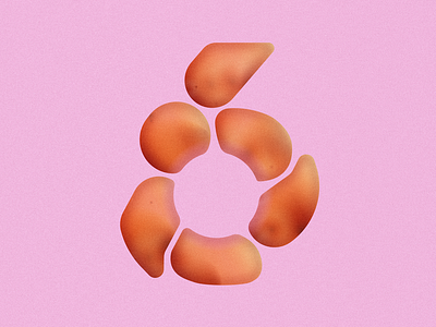 6 Piece Nugget • 36 Days of Type 2d 36 days of type 36daysoftype 36daysoftype08 alphabet chicken chicken nugget chicken nuggets design fast food flat food gradient illustration mcdonalds minimal nuggets number 6 typography vector