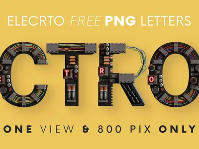 Electro - Free 3D Lettering 3d 3d art 3d typography deeezy electronics font free free font free graphics free typography freebie freebies future futuristic typography