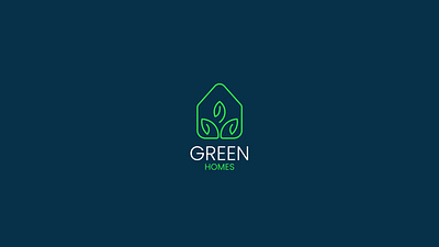 Logo Design Concept for Green Homes brandidentity branding design minimal