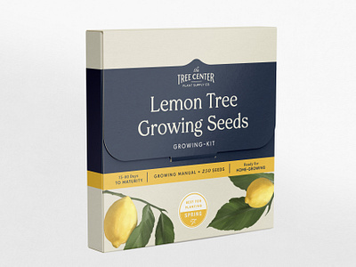 Lemon Tree Growing Seeds Packaging badge branding colorful concept design designer garden identity illustration label logo nft packaging packaging design plants retro studio typography ui vintage