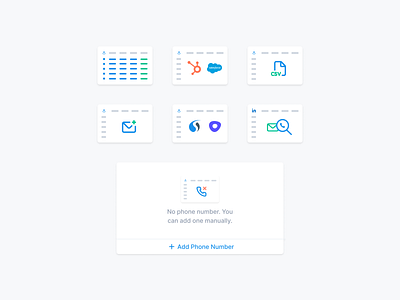 Empty State Illustrations add email connect csv database empty empty screen empty state empty states emptystate hubspot illustration illustrations linkedin no number no phone outreach prospect prospecting salesforce salesloft