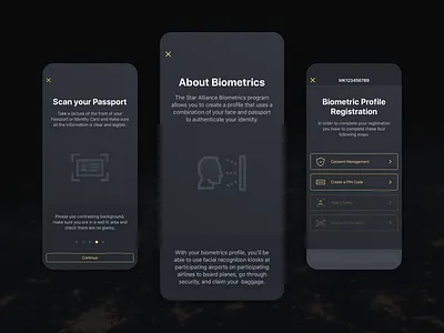 Seamless Onboarding airlines airport app app design application aviation biometric biometrics face recognition flying gold member lufthansa mobile mobile app nagarro profile star alliance tech user experience user interface