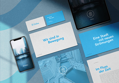 City Branding - Germany - Flöha blue brand branding city corporate branding river water
