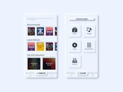 Create new 090 app create new dailyui090 design neumorphism ui ux
