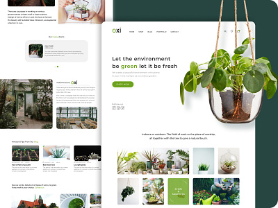 Plant shop & gardening service website design design ecommerce garden graphic design homepage interface landing page minimal new2022 nuture plant productdesign shop store trees ui ux website design 应用界面设计