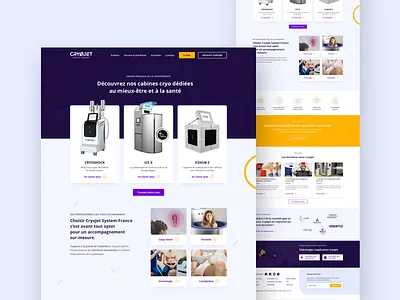 Landing page design Cryojet v1 | Webdesign exploration concept design interface interfacedesign ui uidesign ux uxdesign website