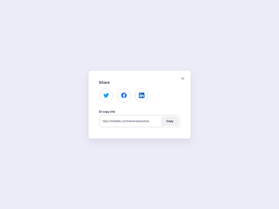 Social Media Share Modal UI Design adobe xd app button card clean clean ui daily daily ui dailyui design flat minimal modal share social media typography ui ui design ux web