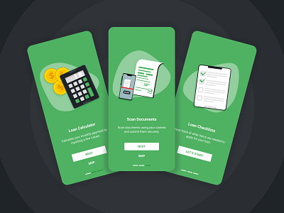 Loan Calculation App app app design design loan loan app loan calculator mobile app design mobile ui mortgage mortgage calculator mortgage loans splashscreen ui ui ux ui design uidesign uiux walkthrough walkthrough screen