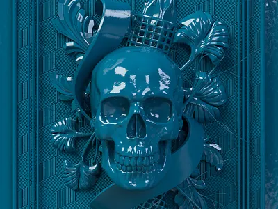 3D - Skull Bond 3d app art branding debut design flat illustration minimal visual design