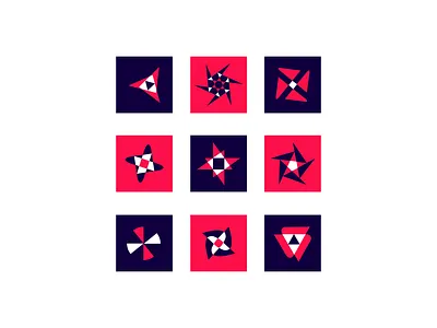 geometric logos blue color design geometric graphic design logo minimal vector