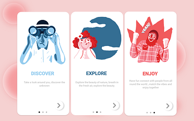 Travelling App Design adobexd design illustraion minimal typography ui uidesign ux