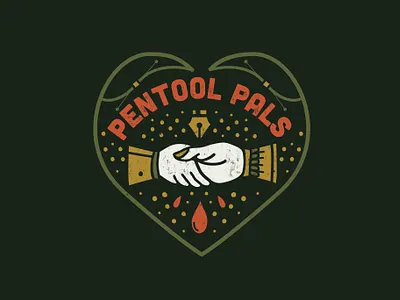 Pentool Pals Badge design graphic illustration vector