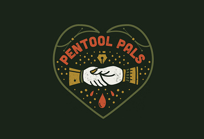 Pentool Pals Badge design graphic illustration vector