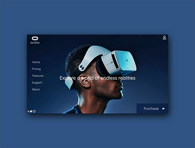 Oculus VR Ui Design branding design ui web