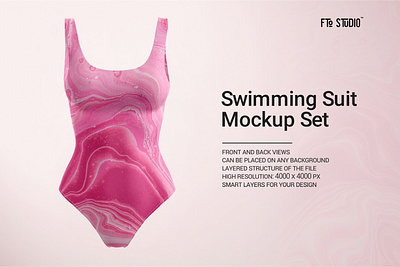 Swimming Suit Mockup Set apparel brand branding cloth clothes design layered logo mock up mockup mockup psd mockup template mockups photoshop psd suit swimming pool swimming suit template