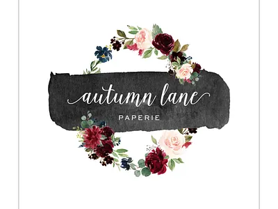 Burgundy and Pink Bouquet with Chalkboard Background Logo brand brand design brand identity branding branding design business branding chalkboard logo design feminine brand feminine logo floral logo flower logo illustration logo logo design premade logo watercolor logo