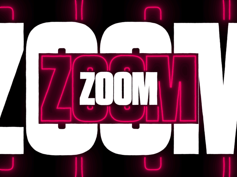 Zoom 2d animation after effects animation design kinetic typography mograph motion motion design typography vector