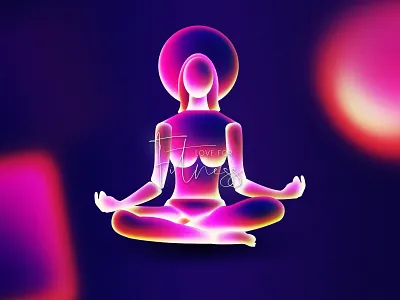 Illustration art fitness logo fitness poster grainy illustration illustration meditation poster neon colours portrait poster art poster artwork poster design