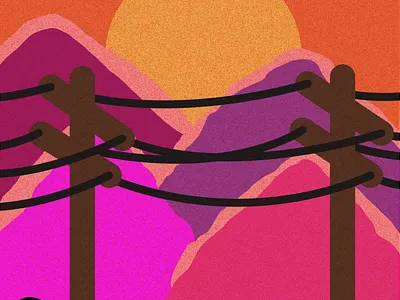mountains animation art artist artwork calm design evening illustration illustrator montain montains photoshop post relax relaxed relaxing sun