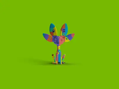 Magic Realism: Conejita 3d art alebrijes bauhaus conejita design illustration magical mascot design mexico minimal nvidia nvidia design