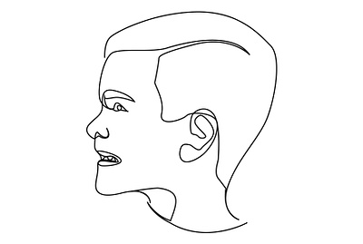 Boy face one line art design fiverr flyer illustration line art logo one line art poster ui ux vector